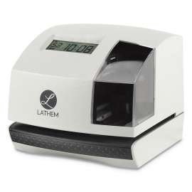 100E Time Clock and Stamp, White