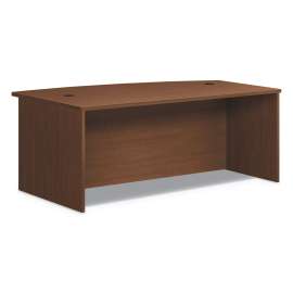 HON Foundation Reception Station with Bow Front, 72" x 36" x 14.25", Shaker Cherry