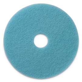 Luster Lite Burnishing Pads, 20" Diameter, Sky Blue, 5/CT