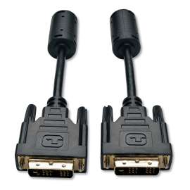 DVI Single Link Cable, Digital TMDS Monitor Cable, DVI-D (M/M), 10 ft., Black
