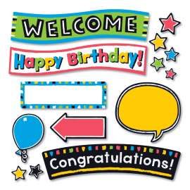Bold Strokes Wipe-Off Celebration Signs Bulletin Board Set, 18 1/4" x 31"