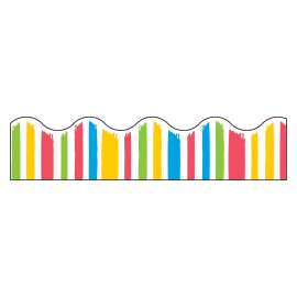 Terrific Trimmers Print Board Trim, 2 1/4" x 41", Bold Strokes Stripes, Assorted