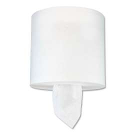 Center-Pull Hand Towels, 1-Ply, 7 5/8" x 750 ft, White, 6 Rolls/Carton