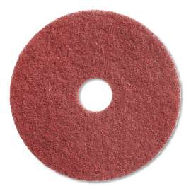 Twister Floor Pad, 15" Diameter, Red, 2/Carton