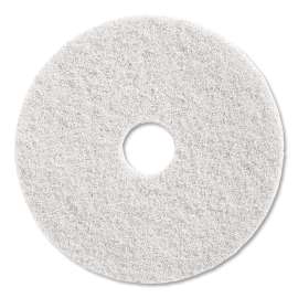 Twister Floor Pad, 14" Diameter, White, 2/Carton