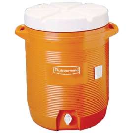 Water Coolers, 5 gal, Cup Holder, Orange