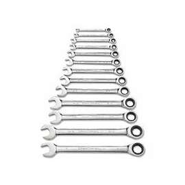 13 Pc. Combination Ratcheting Wrench Sets, Inch