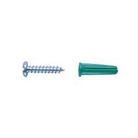 Plastic Conical Anchor Kits, #10 x 1 in