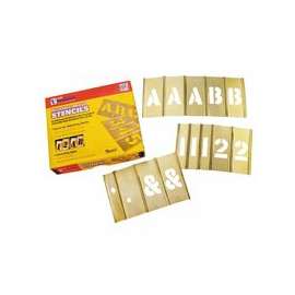Brass Stencil Letter & Number Sets, Brass, 4 in
