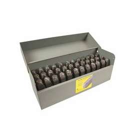 Heavy Duty Steel Hand Stamp Sets, 1/4 in, 0 thru 9
