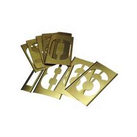 15 Piece Single Number Sets, Brass, 2 in