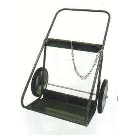 400 Series Cart, Holds 2 Cylinders, 9.5"-12.5" dia., 14 in Semi-Pneumatic Wheels