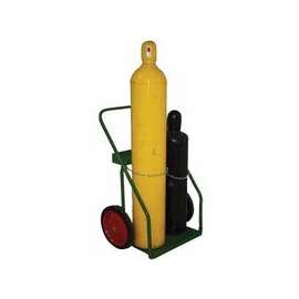 800 Series Carts, Holds 2 Cylinders, 9.5 in dia., 14 in Semi-Pneumatic Wheels