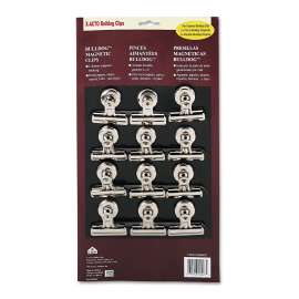 Bulldog Magnetic Clips, 0.5", Nickel-Plated, 12/Box