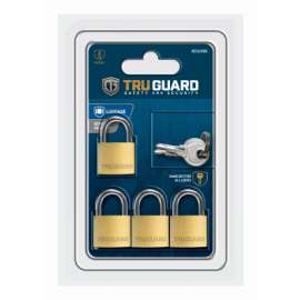 TG 4PK 3/4" BRS Padlock