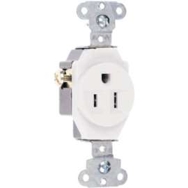15A WHT HD SGL Outlet
