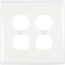 WHT 2G DPLX Wall Plate