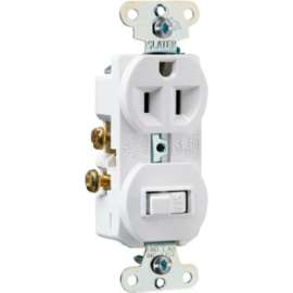 15A WHT Switch/Outlet