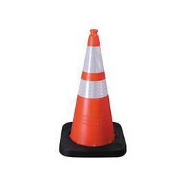 Enviro Cones, 28 in, 7 lb, 1 - 4" & 1 - 6" Reflective Collar, LDPE, Orange