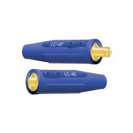 Cable Connector, Single Oval-Point Screw Connection, 1/0-2/0 Cap., Blue