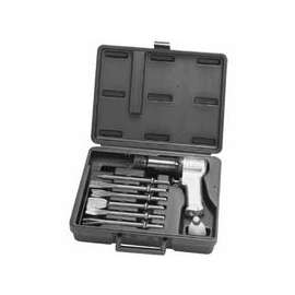 Air Hammer Kit, Super Duty, 3 1/2 in Stroke L, 2,000 blows/min, w/6 Chisels/Case