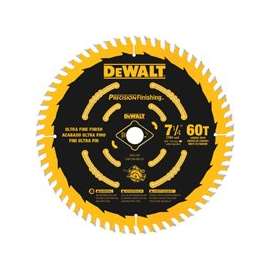 DeWALT Precision Framing DW3596B10 Saw Blade, 7-1/4 in Dia, 5/8 in Arbor, 60-Teeth, Carbide Cutting Edge