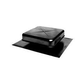 LOMANCO LomanCool 550B Static Vent, 15-3/8 in OAW, 50 sq-in Net Free Ventilating Area, Aluminum, Black