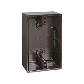 Carlon 5070 BROWN Utility Box, Rectangular, 1-Gang, Phenolic, Brown