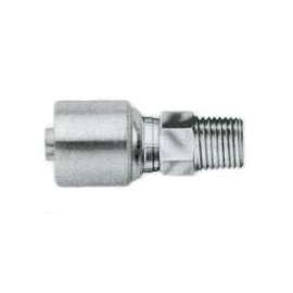 GATES MegaCrimp G25100-0402 Hose Coupling, 1/8-27, Crimp x NPTF, Straight Angle, Steel, Zinc