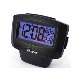 Westclox 72020 Easy-to-Read Alarm Clock, 1 in Display, LCD Display