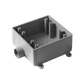 Carlon E9802DR Electrical Junction Box, 2 -Gang, PVC