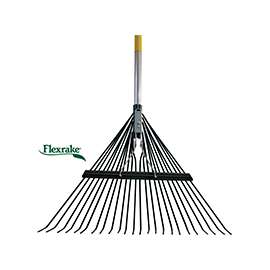 Flexrake CF24A Leaf Rake, 24-Tine, Metal Tine, Aluminum Handle