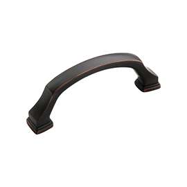 Amerock BP55343ORB Cabinet Pull, 3-11/16 in L Handle, 1-3/8 in H Handle, 1-3/8 in Projection, Zinc, Oil-Rubbed Bronze