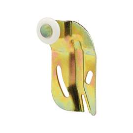 Prime-Line N 6508 Roller Assembly, 3/4 in Dia Roller, 1/4 in W Roller, Nylon, Brown, 1-Roller, 50 lb, Side Mounting