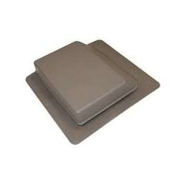Duraflo 6065WW Roof Vent, 17-1/4 in OAW, 61 sq-in Net Free Ventilating Area, Polypropylene, Weathered Wood