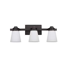 CANARM IVL220A03ORB Vanity Light, A Lamp, Oil-Rubbed Bronze Fixture