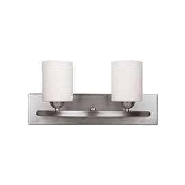 CANARM IVL370A02BPT Vanity Light, 100 W, 2-Lamp, A19 Lamp, Steel Fixture, Brushed Pewter Fixture