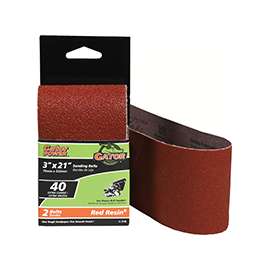 Gator 3148 Sanding Belt, 3 in W, 21 in L, 40 Grit, Extra Coarse, Aluminum Oxide Abrasive