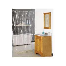 Simple Spaces SD-PCP01-C3L Shower Curtain, Vinyl, Clear, Clear