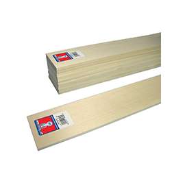 MIDWEST PRODUCTS 4306 Basswood Sheet, 24 in L, Basswood