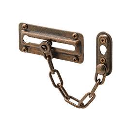 Defender Security U-10533 Chain Door Guard, Steel, Antique Brass