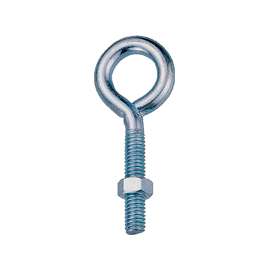 ProSource LR290 Eye Bolt, 13 mm Thread, Machine Thread, 3 in L Thread, 2-1/8 in Dia Eye, 633 lb Working Load, Steel