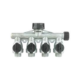 Gilmour AY4FFM Shut-Off Valve, 4 -Port/Way, Aluminum Body