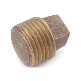 Anderson Metals 738114-06 Solid Pipe Plug, 3/8 in, IPT, Brass