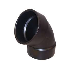 Thrifco Plumbing 6792604 1/6 Bend Pipe Elbow, 4 in, Hub, 60 deg Angle, ABS, Black