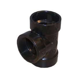 GENOVA 800 Series 81416 Pipe Test Tee, 1-1/2 in Hub x Hub x FIP Run Connection, 1-1/2 in Branch