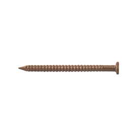 ProSource NTP-160-PS Panel Nail, 16D, 1 in L, Steel, Painted, Flat Head, Ring Shank, Brown