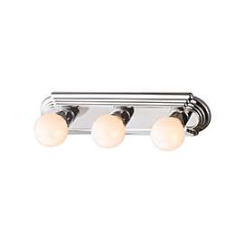 Boston Harbor 046043-CHROME Vanity Bar Fixture, 100 W, 3-Lamp, G Lamp, Steel Fixture, Polished Chrome Fixture