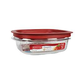Rubbermaid Take Alongs 1937692 Food Storage Container, 9 Cups Capacity, Square, Clear