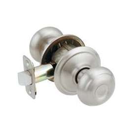 Schlage Georgian Series F10 GEO 619 Passage Door Knob, Metal, Satin Nickel